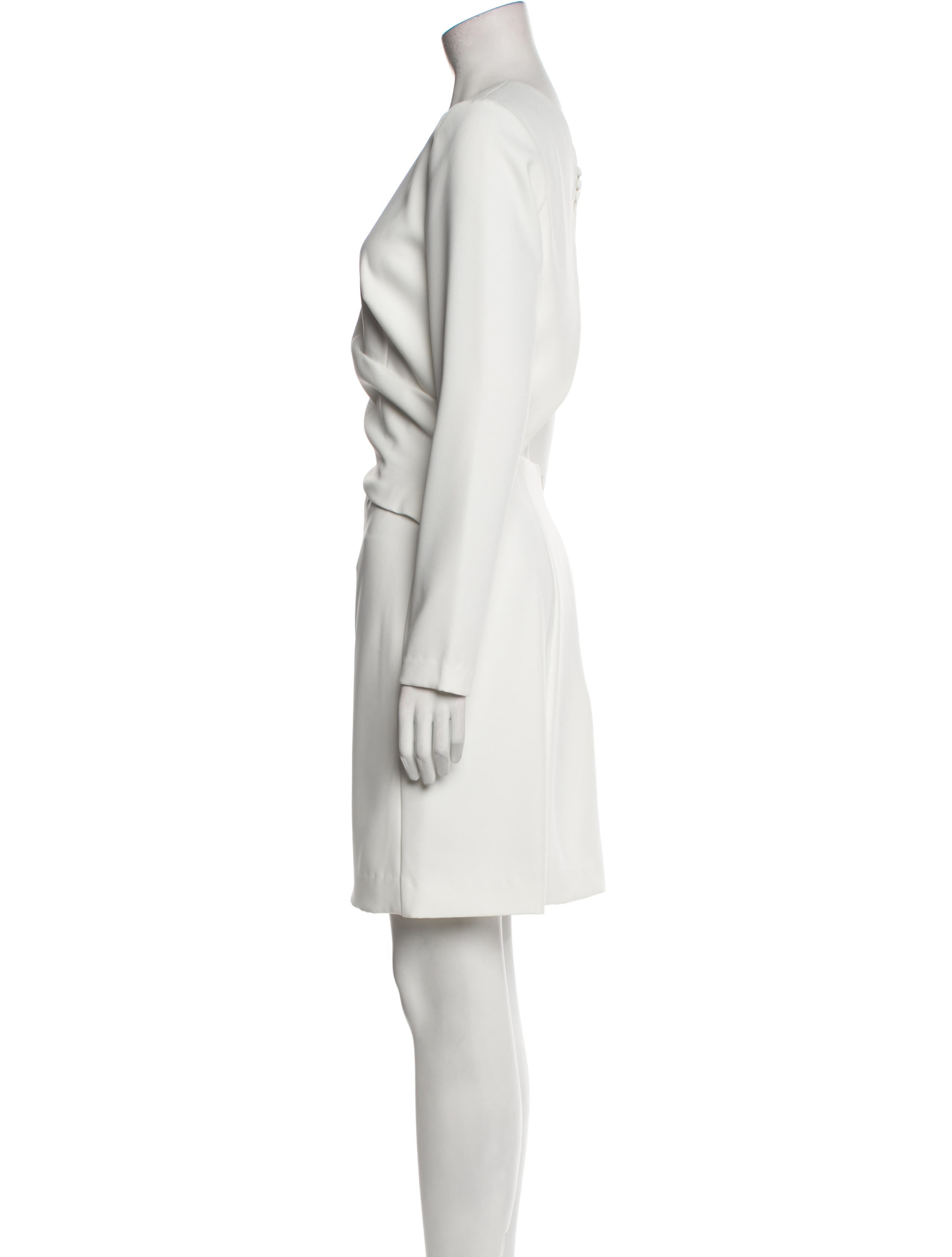 Amsale Bateau Neckline Knee-Length Dress