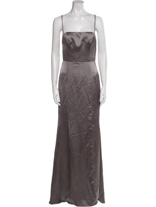 Amsale Square Neckline Long Dress