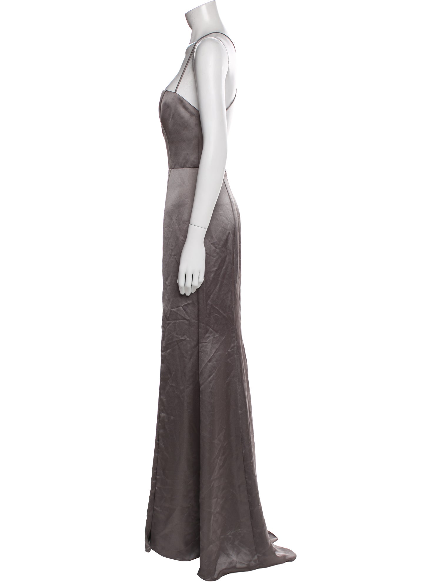 Amsale Square Neckline Long Dress