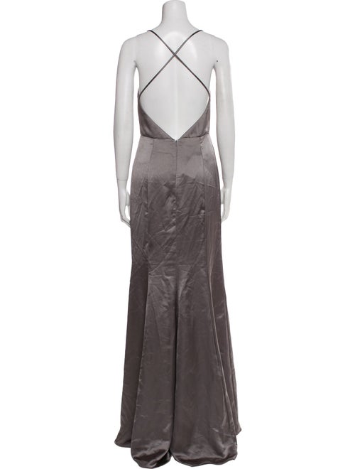 Amsale Square Neckline Long Dress