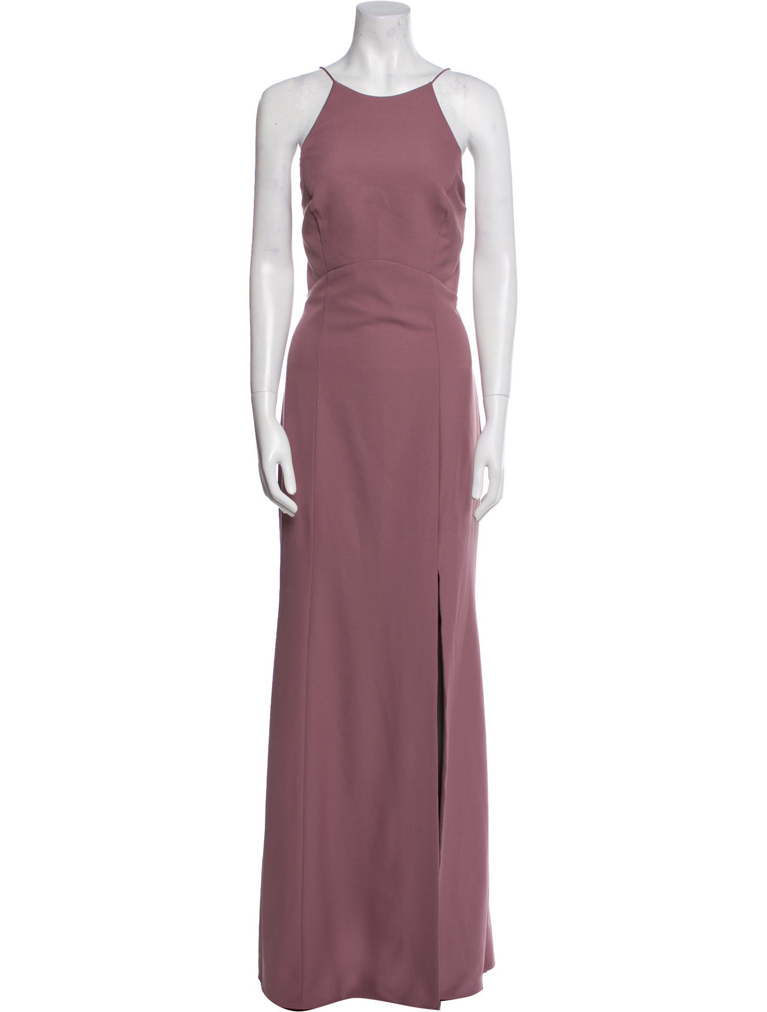 Amsale Scoop Neck Long Dress