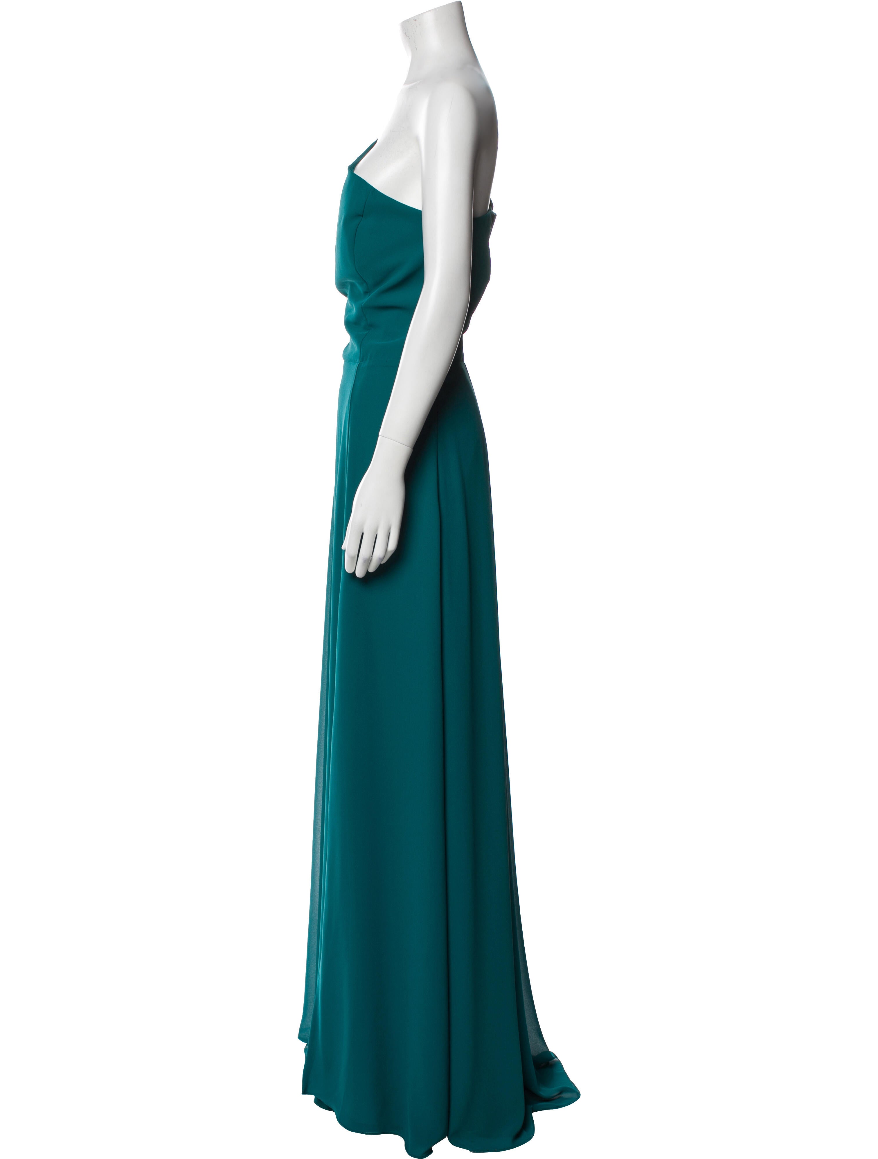 Amsale One-Shoulder Long Dress