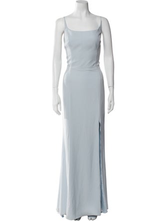 Amsale Square Neckline Long Dress