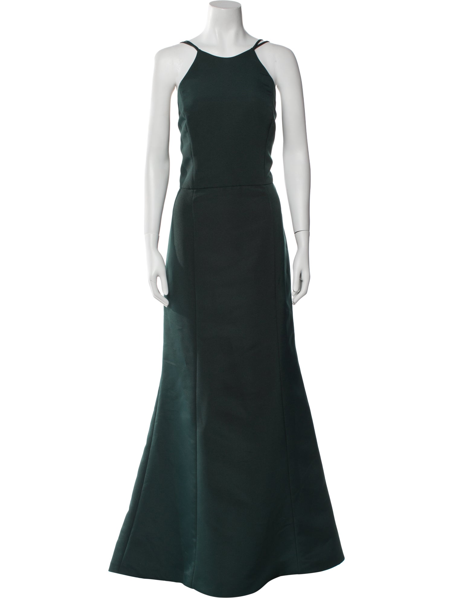 Amsale Scoop Neck Long Dress