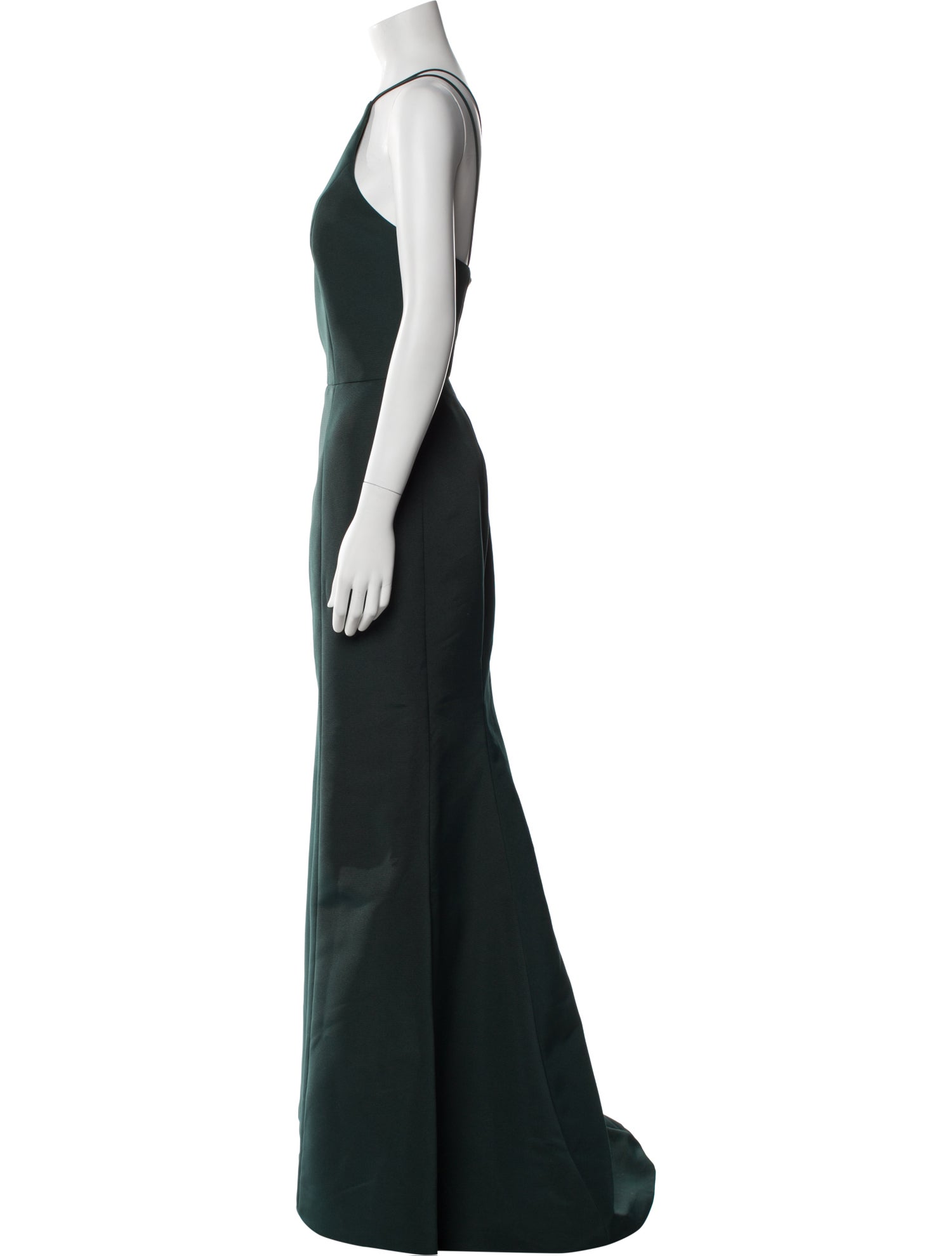 Amsale Scoop Neck Long Dress