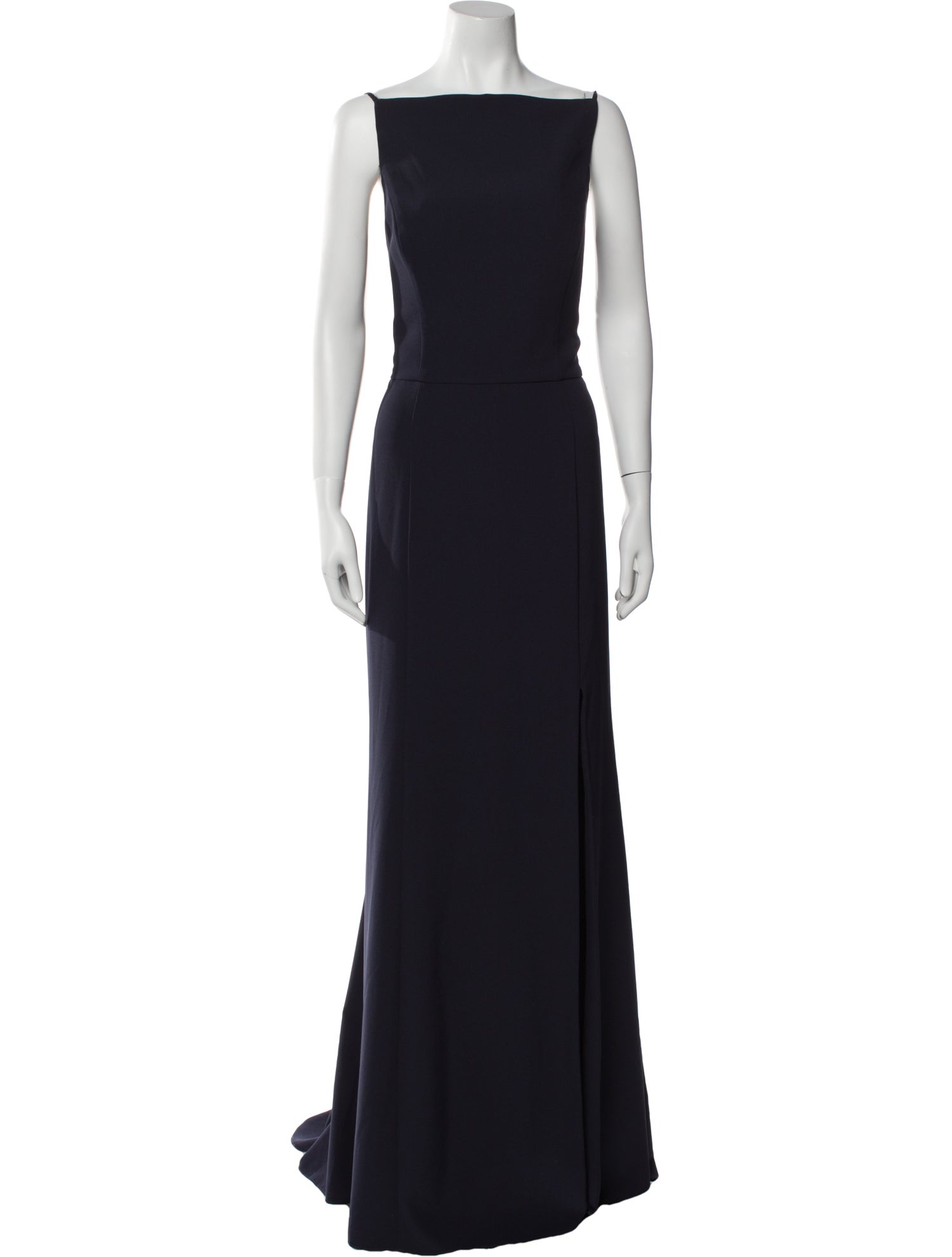 Amsale Bateau Neckline Long Dress
