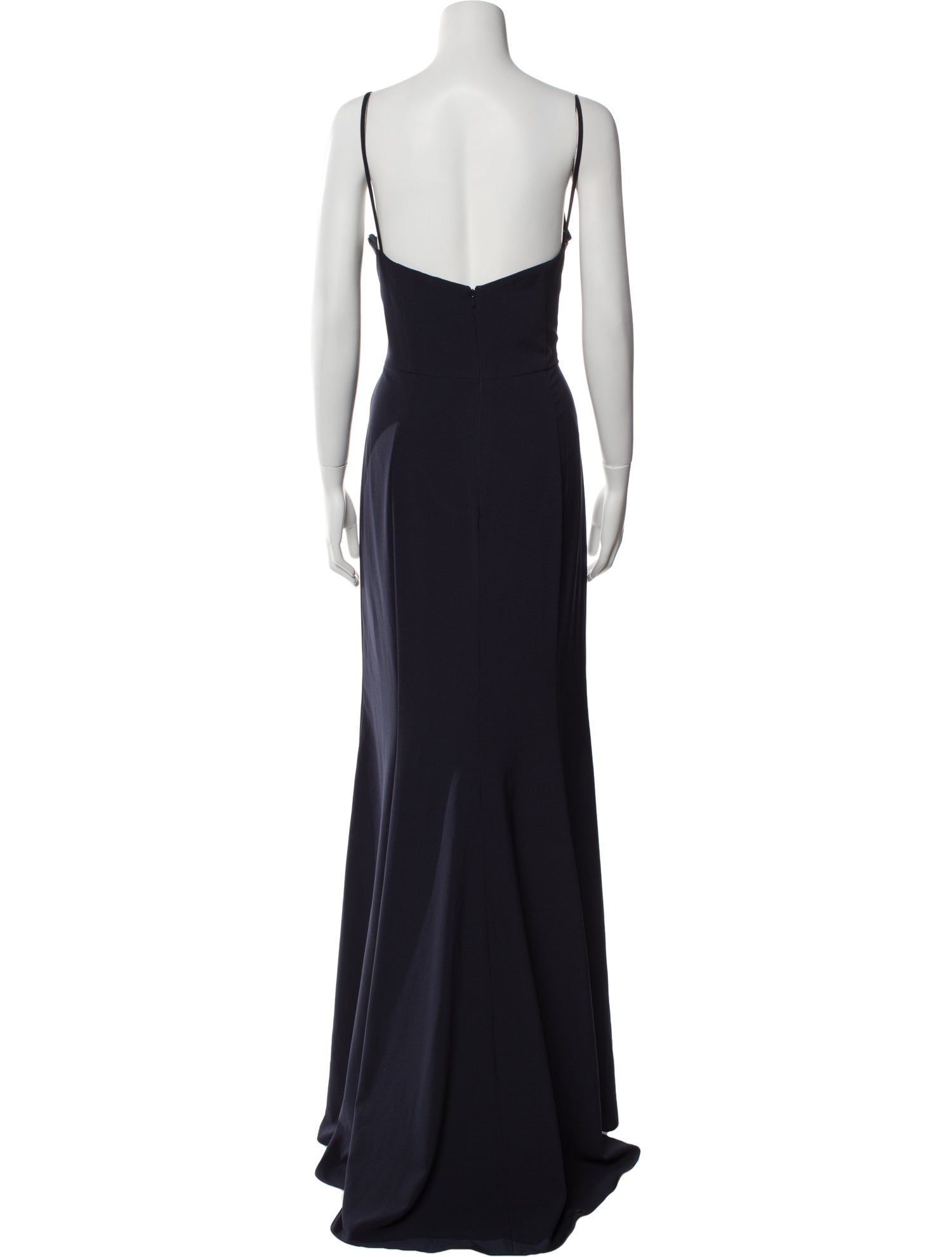 Amsale Bateau Neckline Long Dress