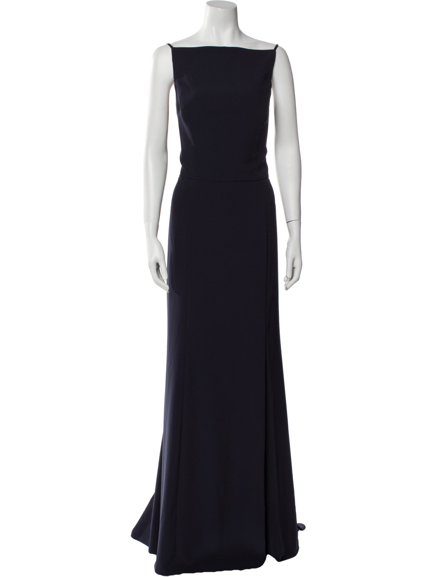 Amsale Bateau Neckline Long Dress