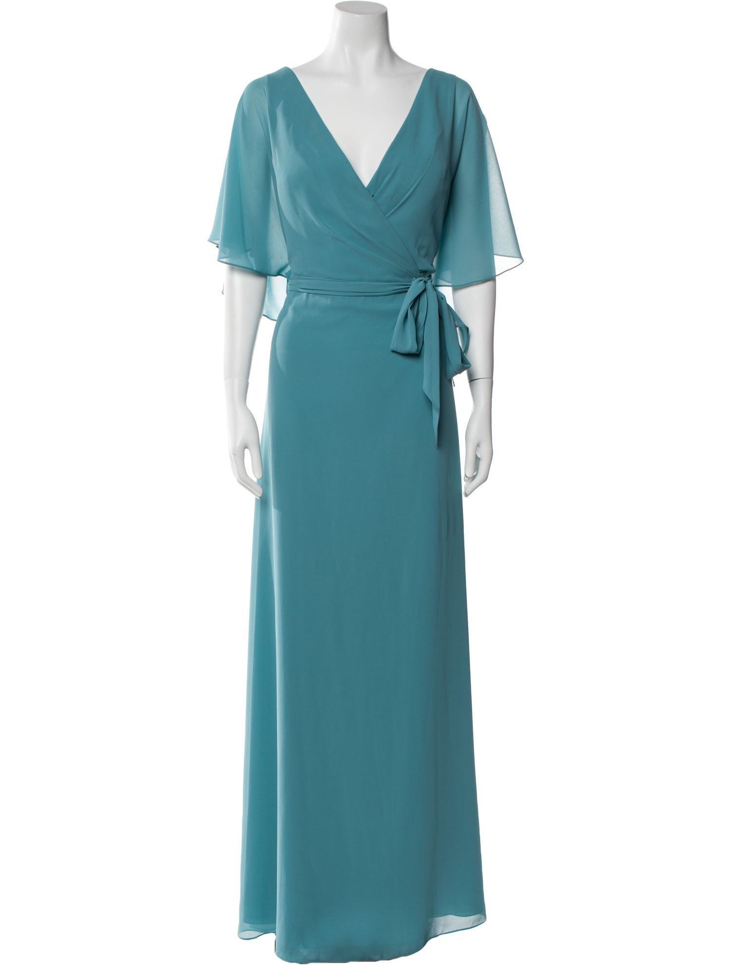 Amsale Cowl Neck Long Dress