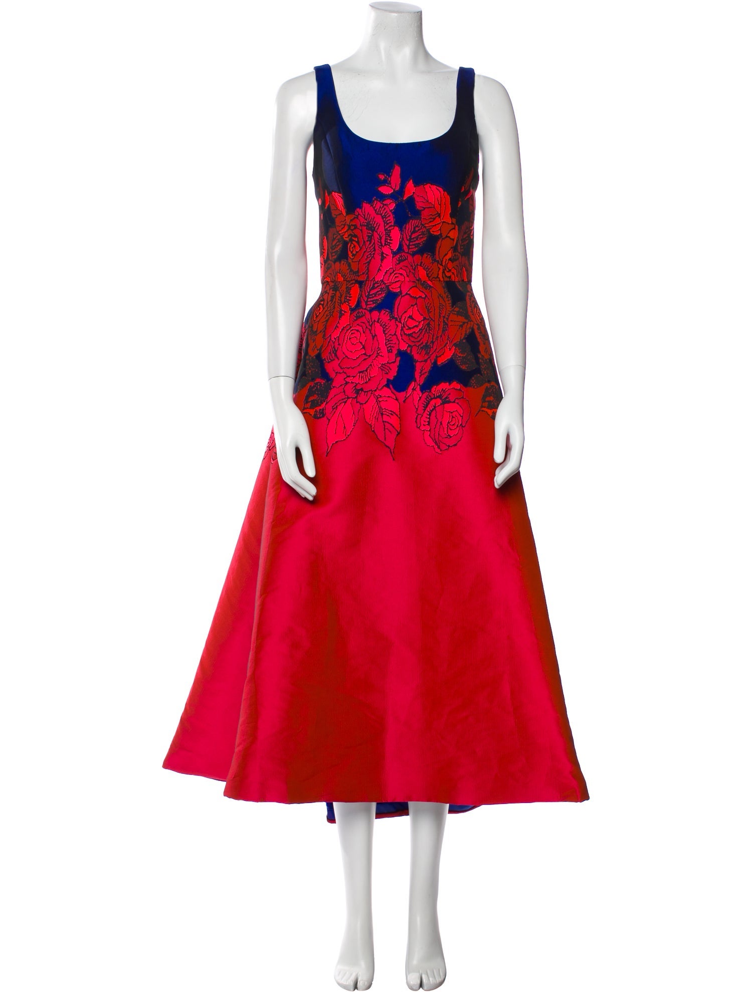 Amsale Floral Print Long Dress