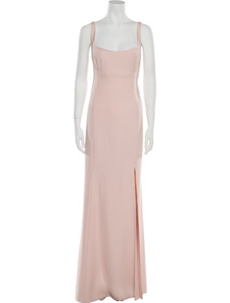 Amsale Square Neckline Long Dress