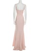Amsale Square Neckline Long Dress
