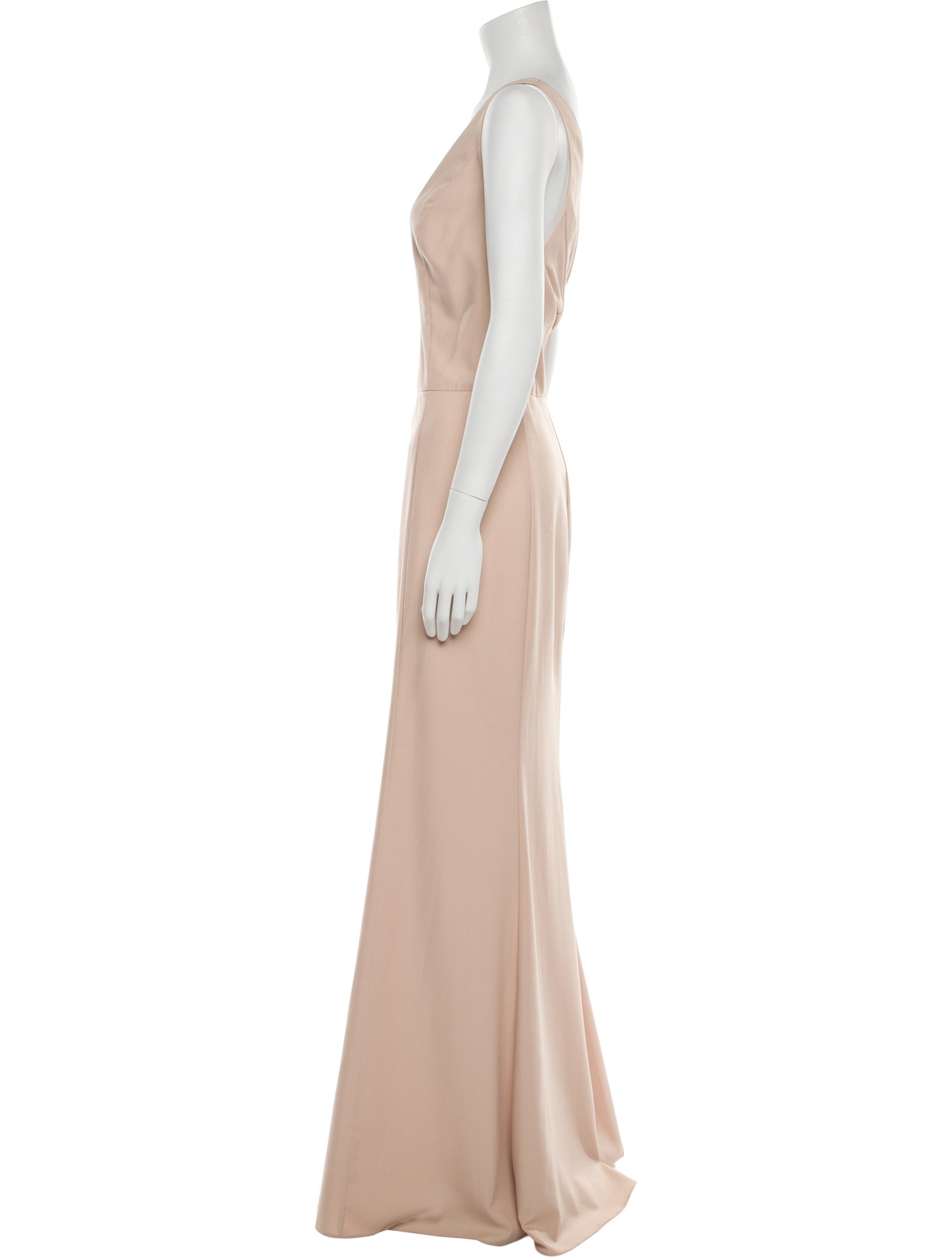 Amsale V-Neck Long Dress