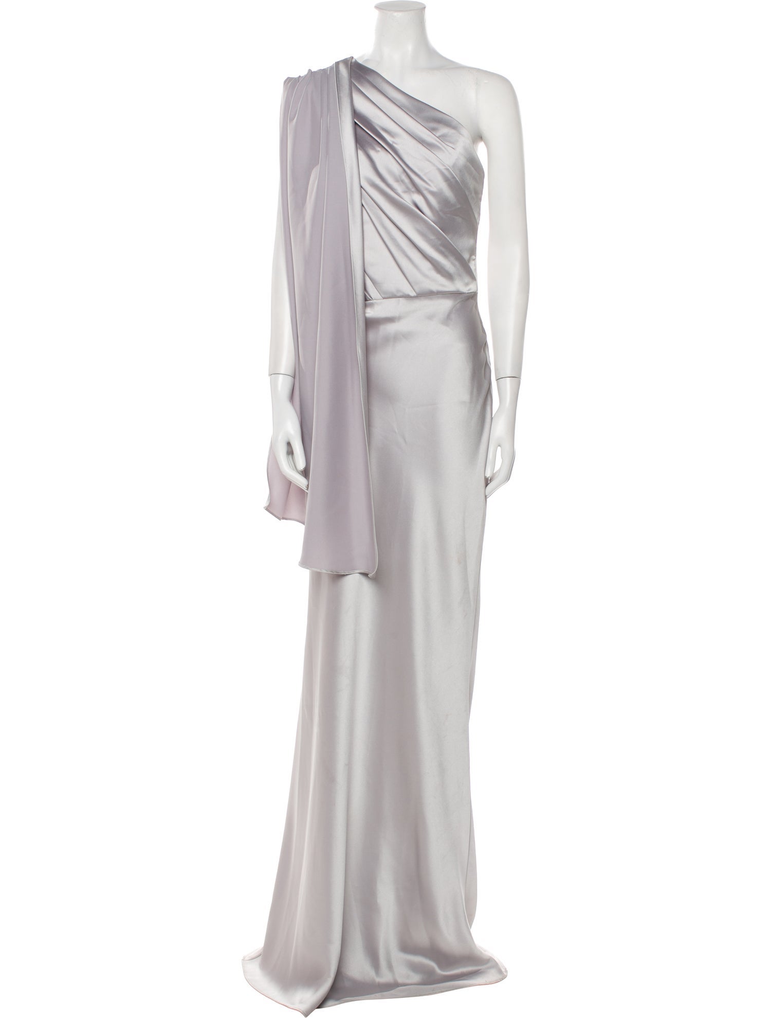 Amsale One-Shoulder Long Dress