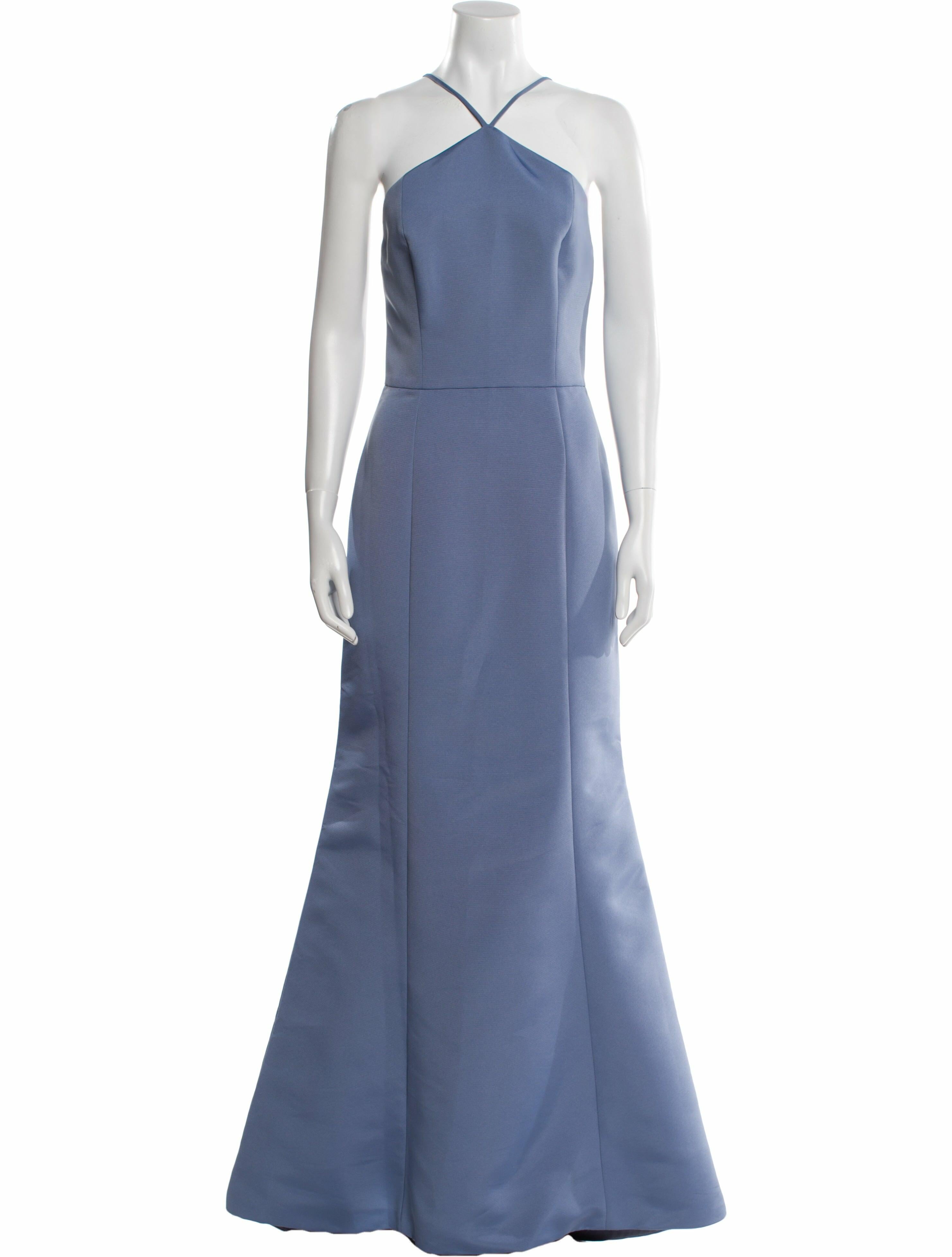 Amsale Halterneck Long Dress