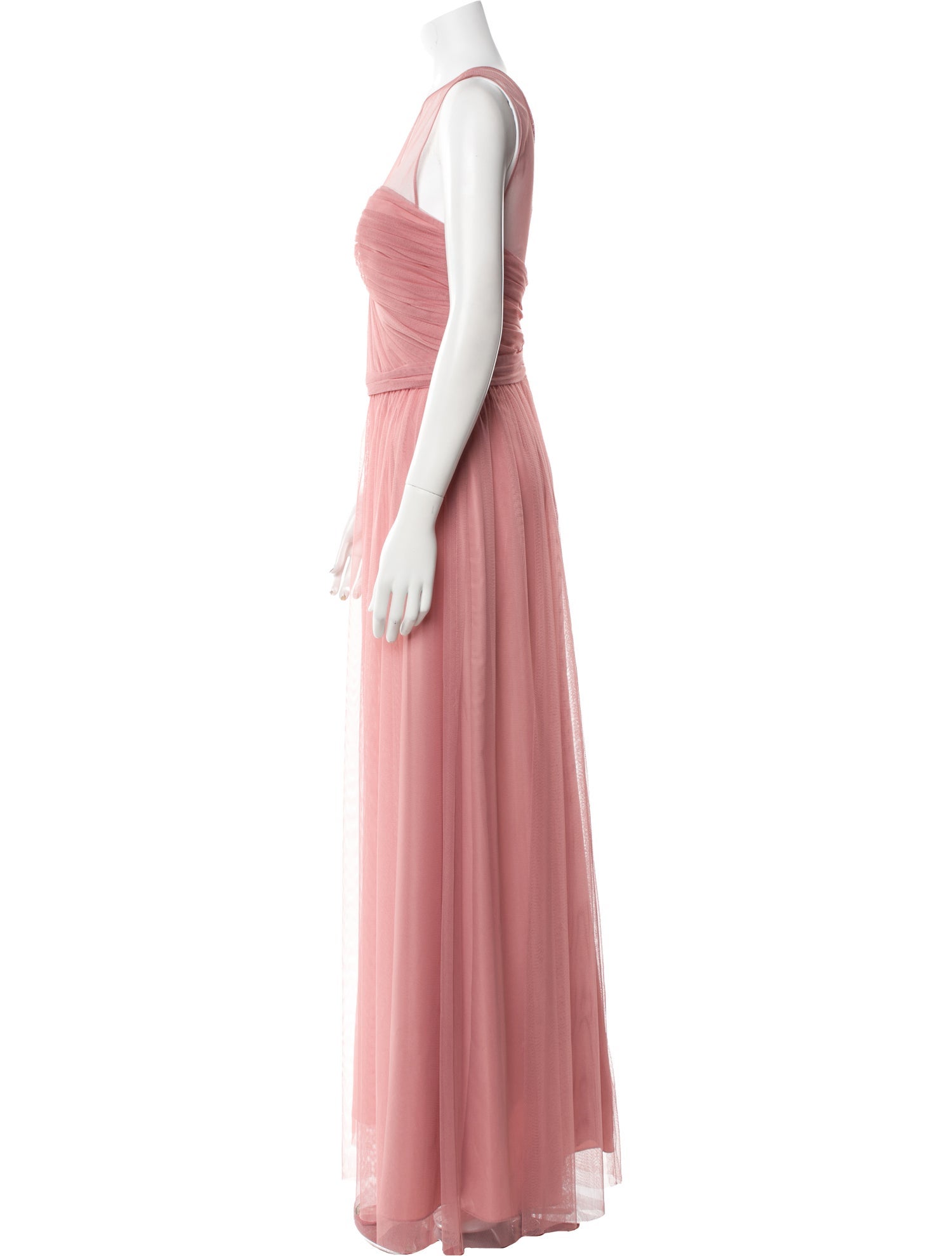 Amsale V-Neck Long Dress