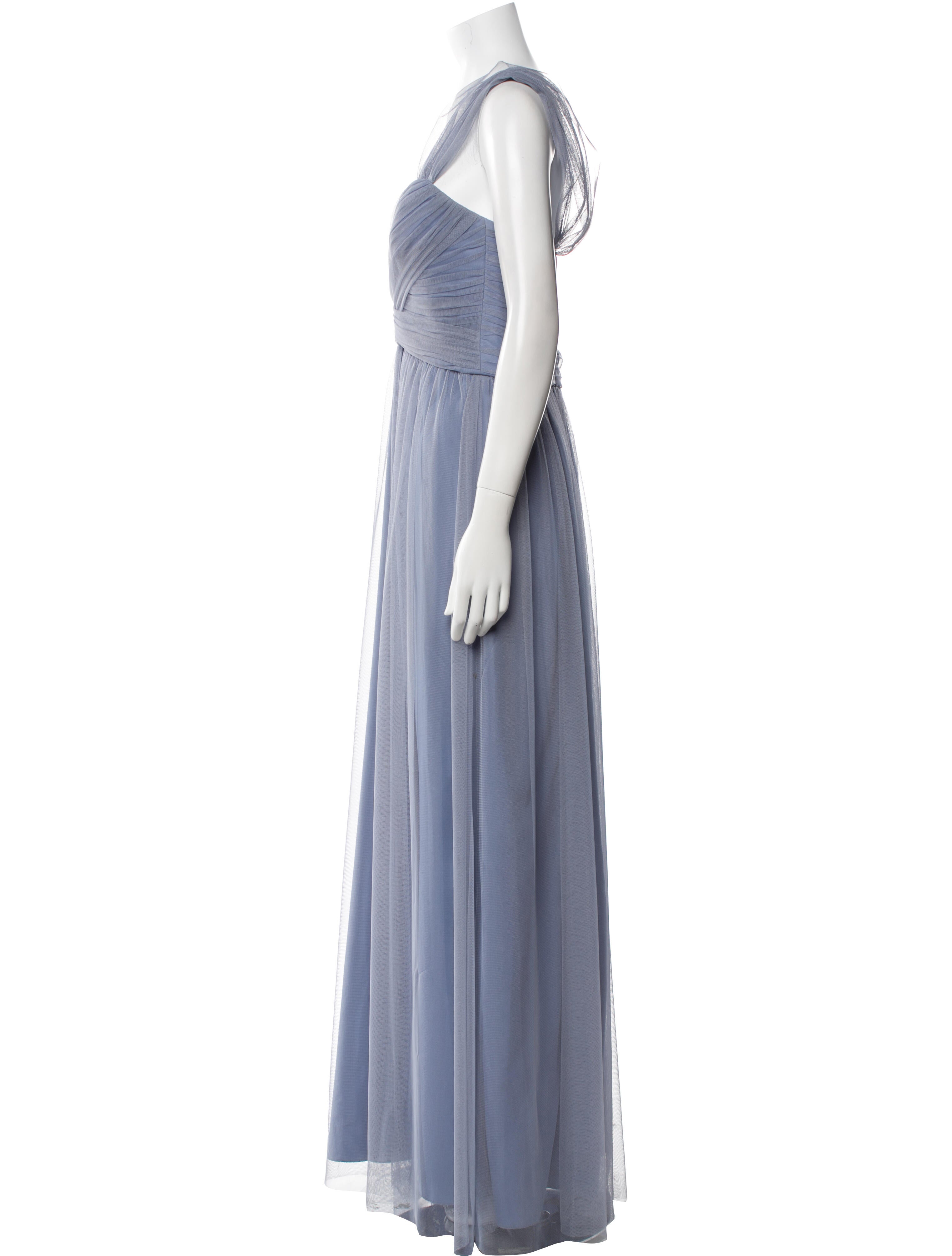 Amsale Square Neckline Long Dress