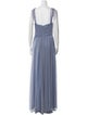 Amsale Square Neckline Long Dress