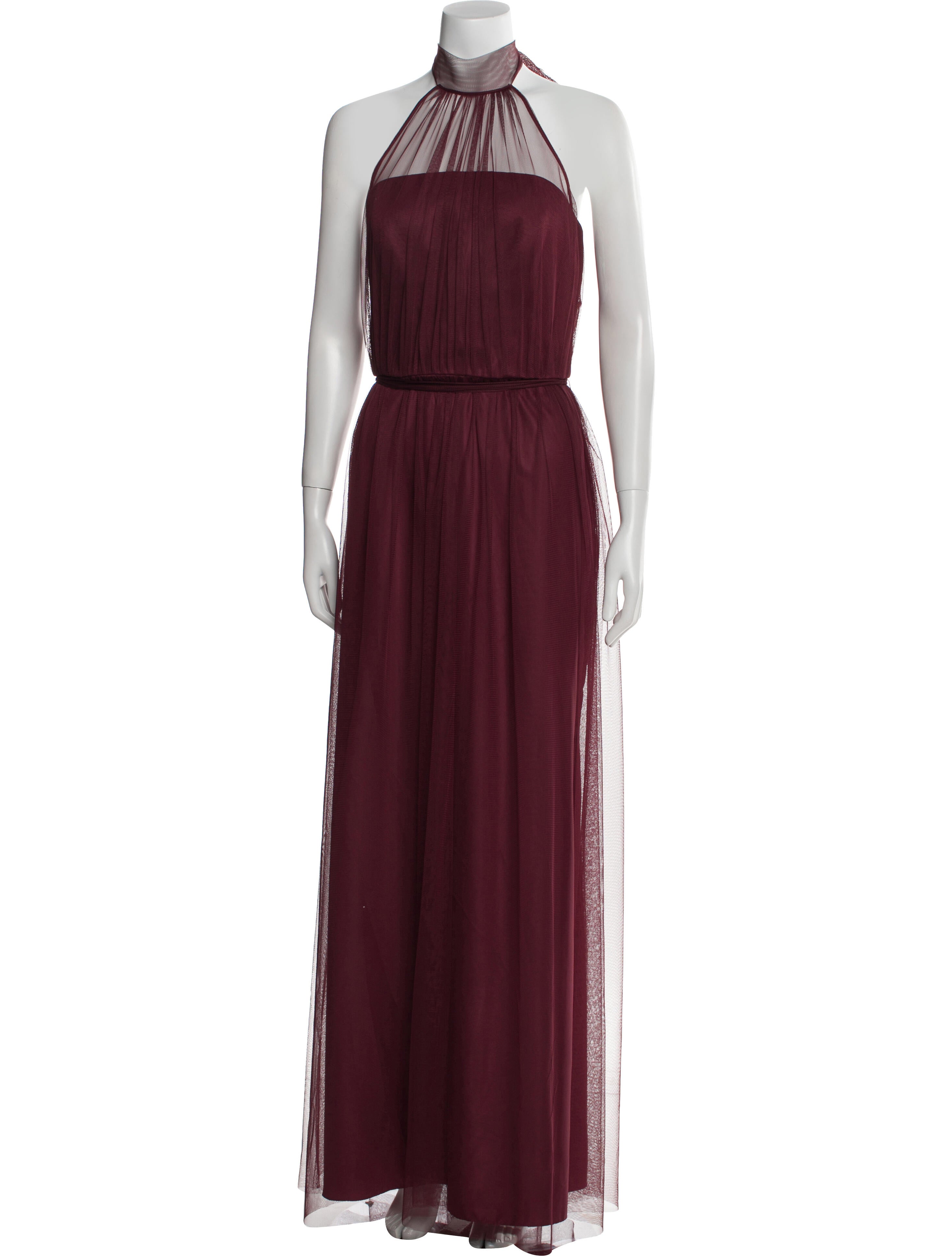 Amsale Halterneck Long Dress