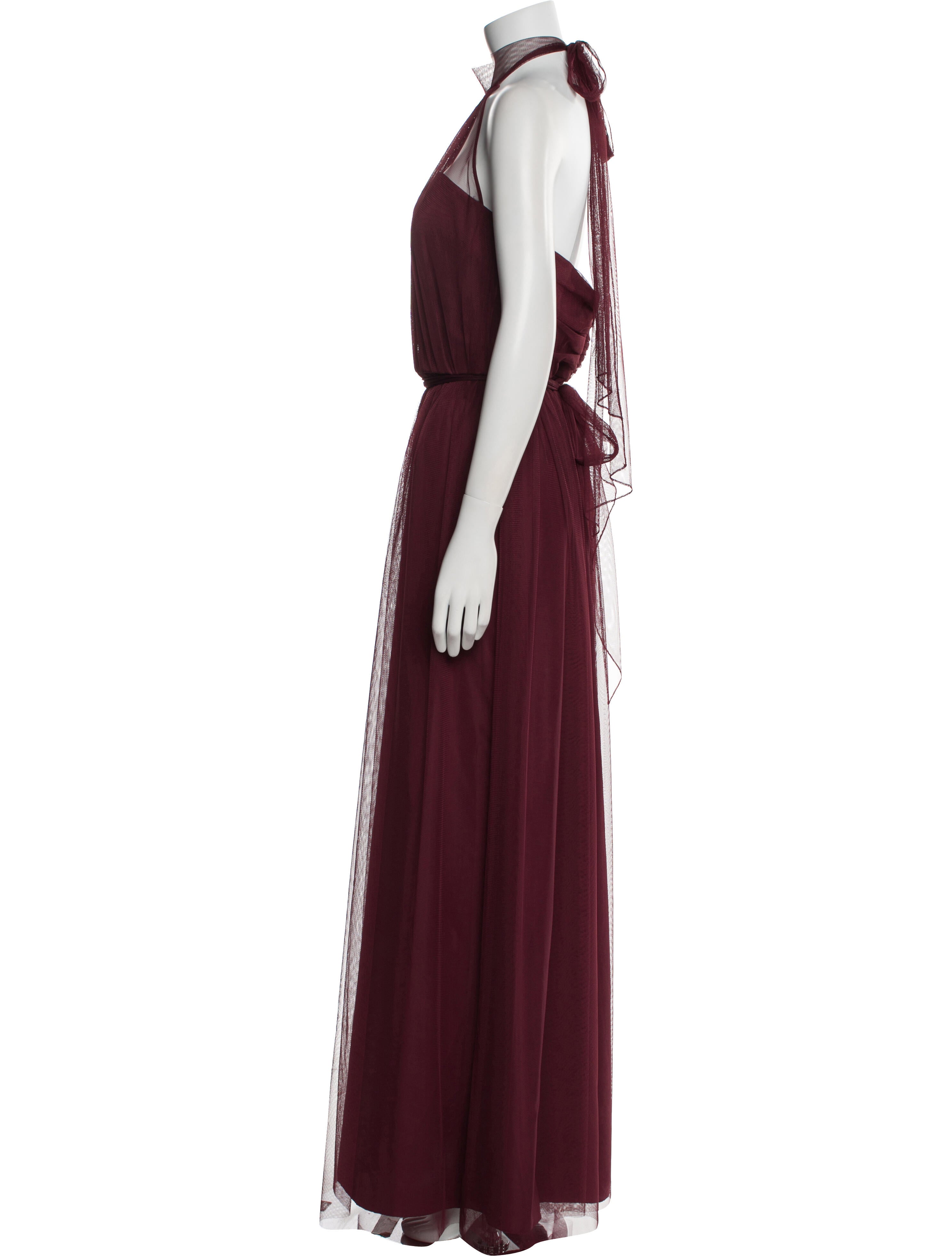 Amsale Halterneck Long Dress
