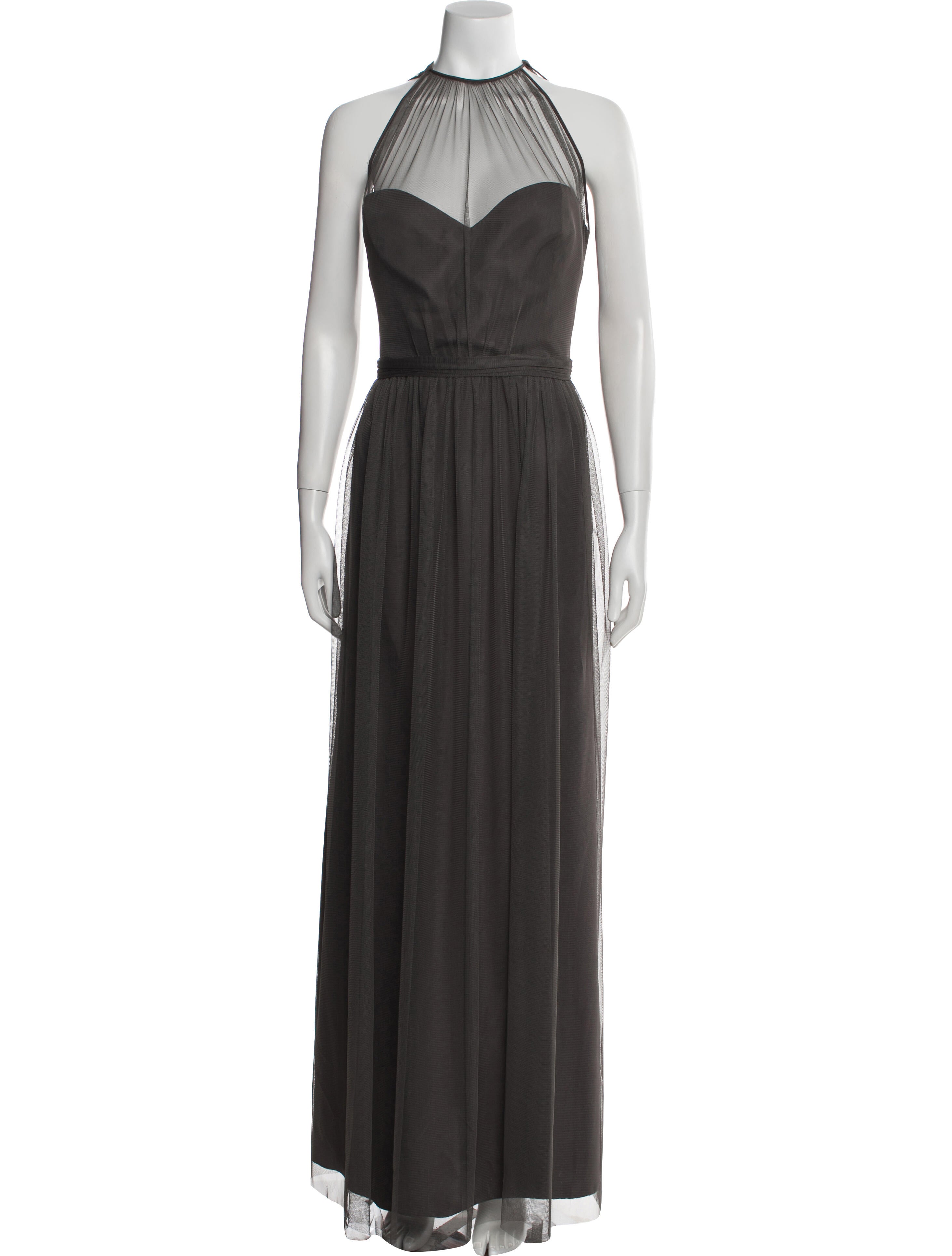 Amsale Halterneck Long Dress