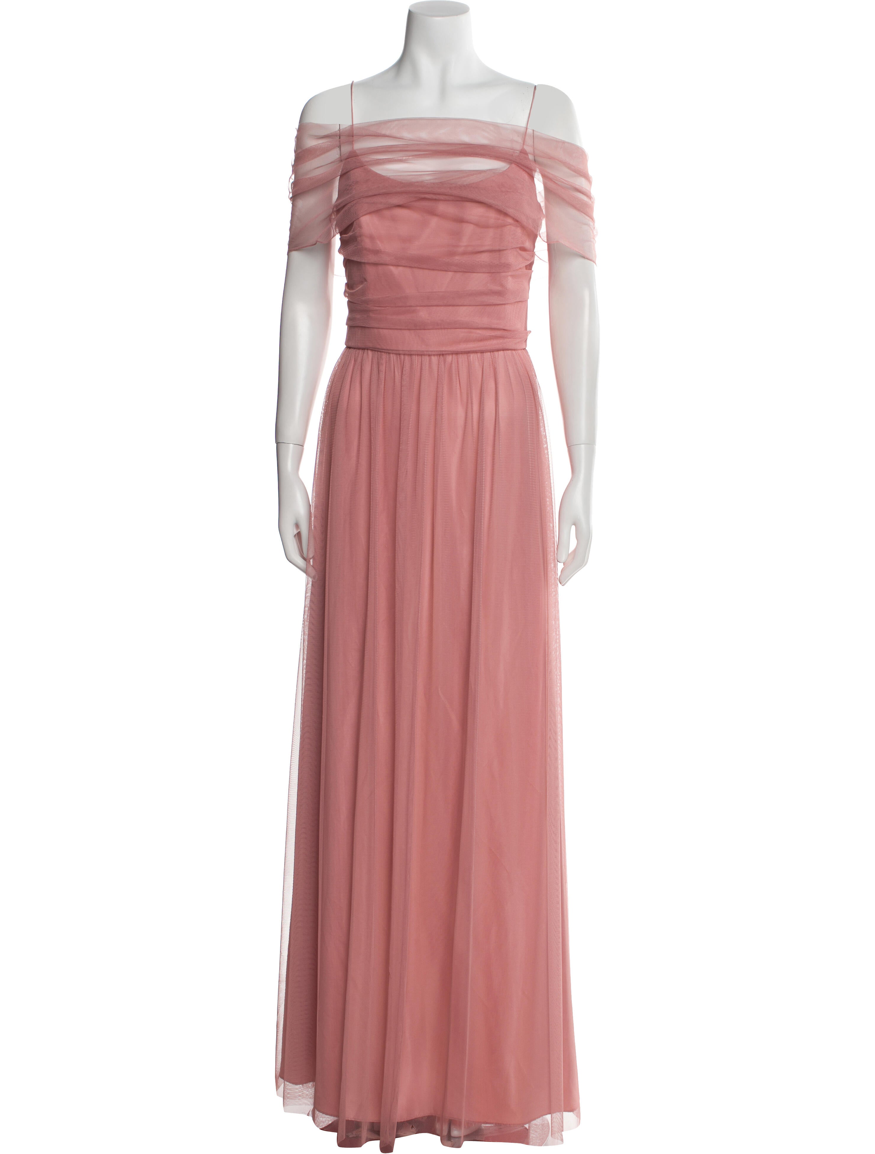 Amsale Square Neckline Long Dress