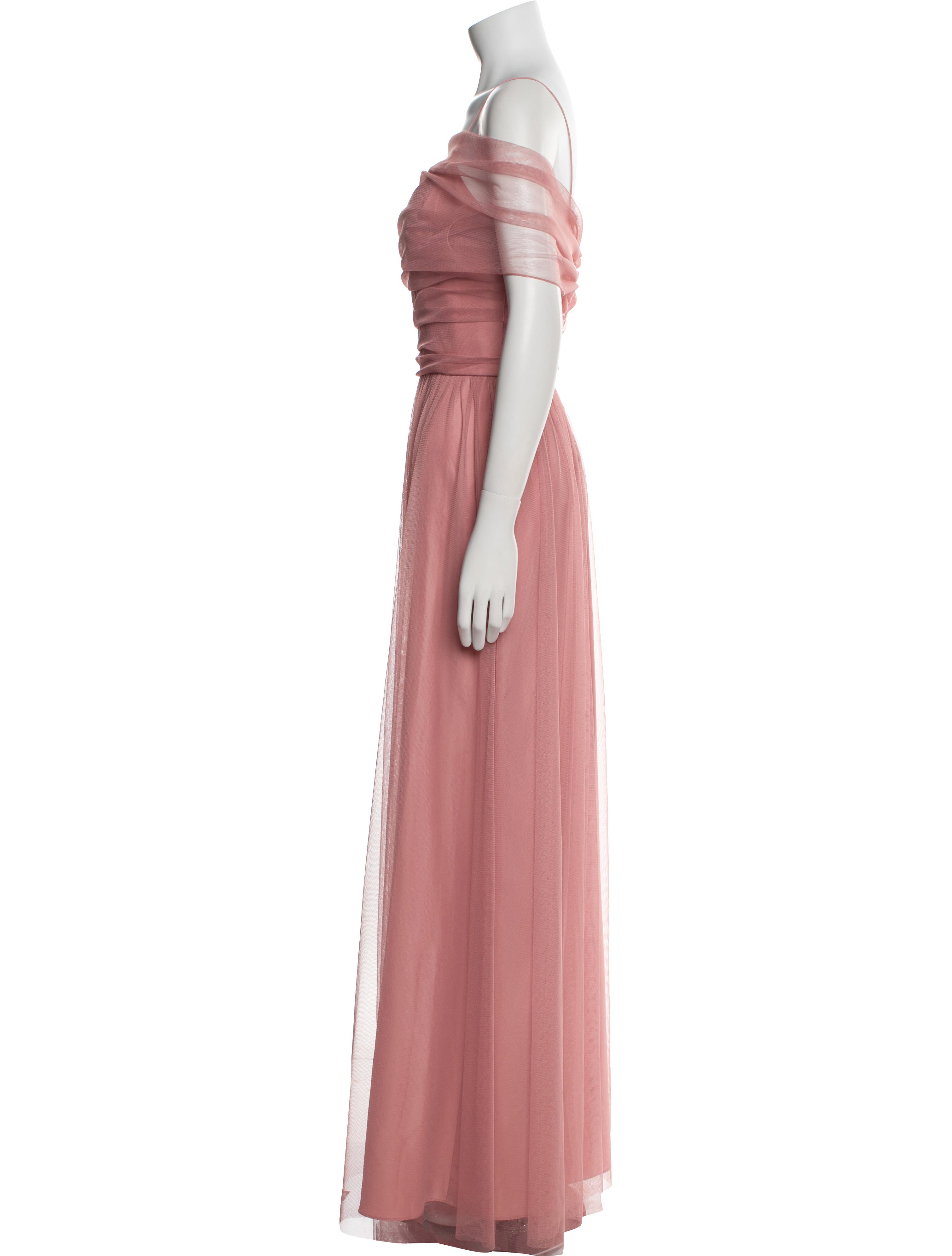 Amsale Square Neckline Long Dress