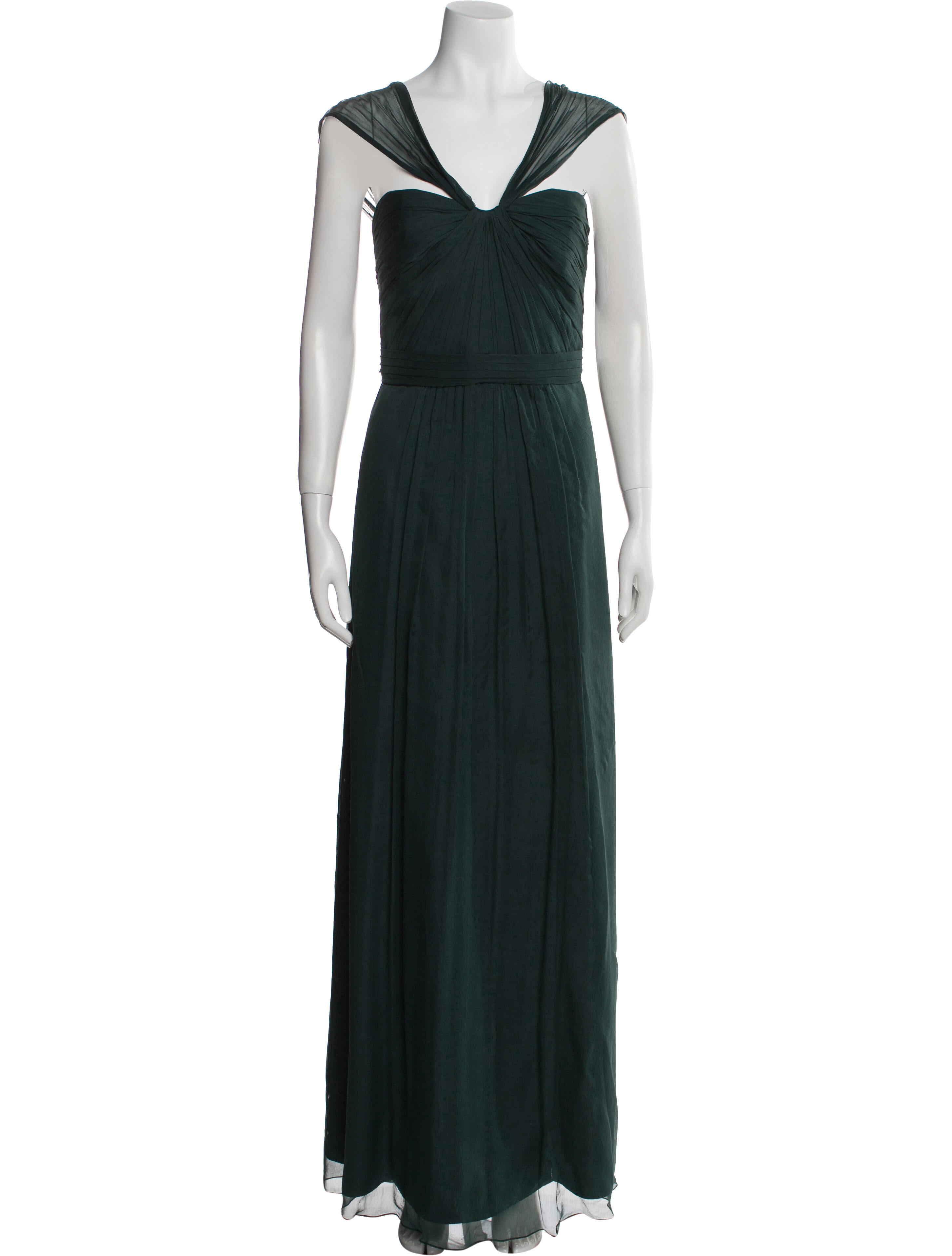 Amsale Silk Long Dress