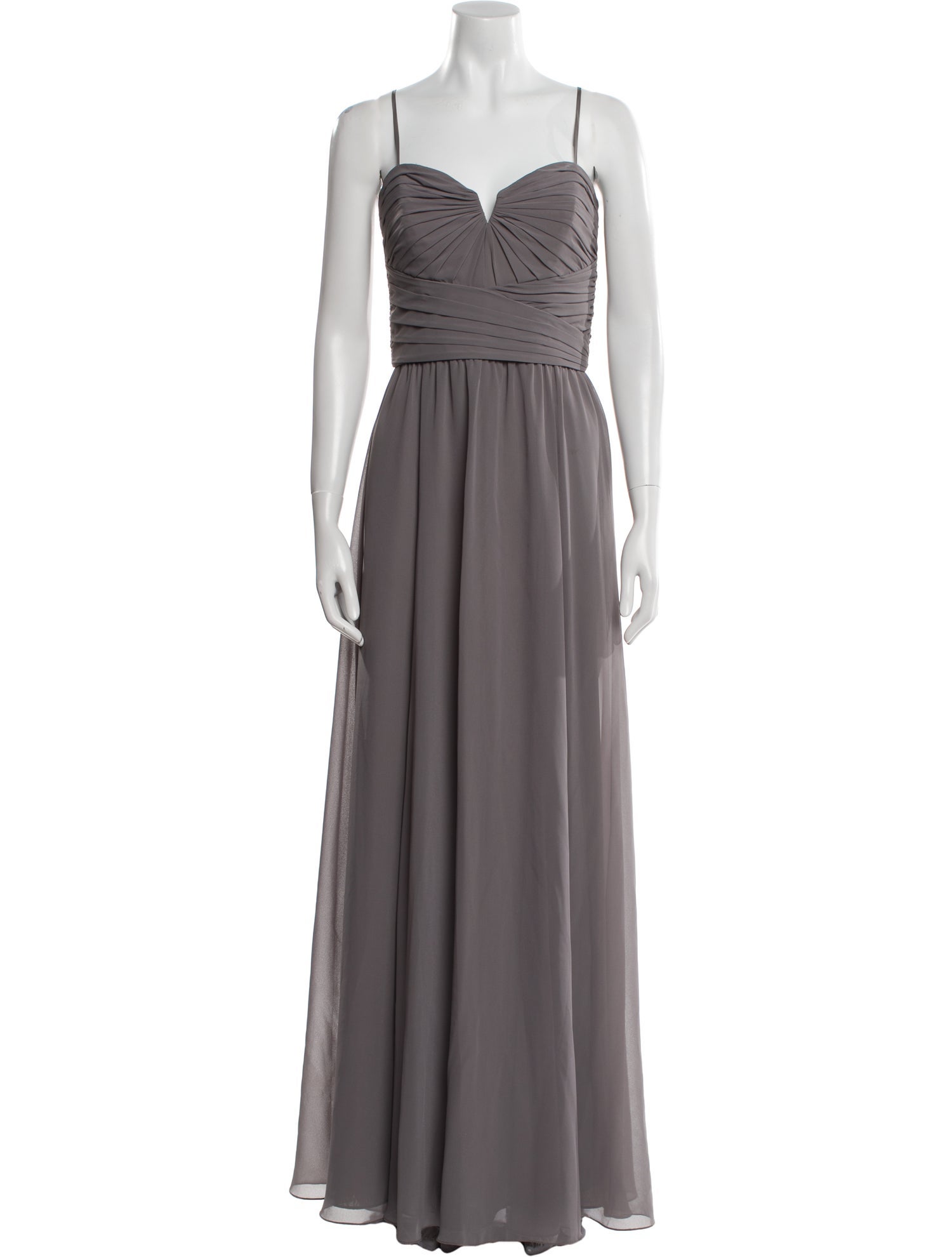 Amsale V-Neck Long Dress