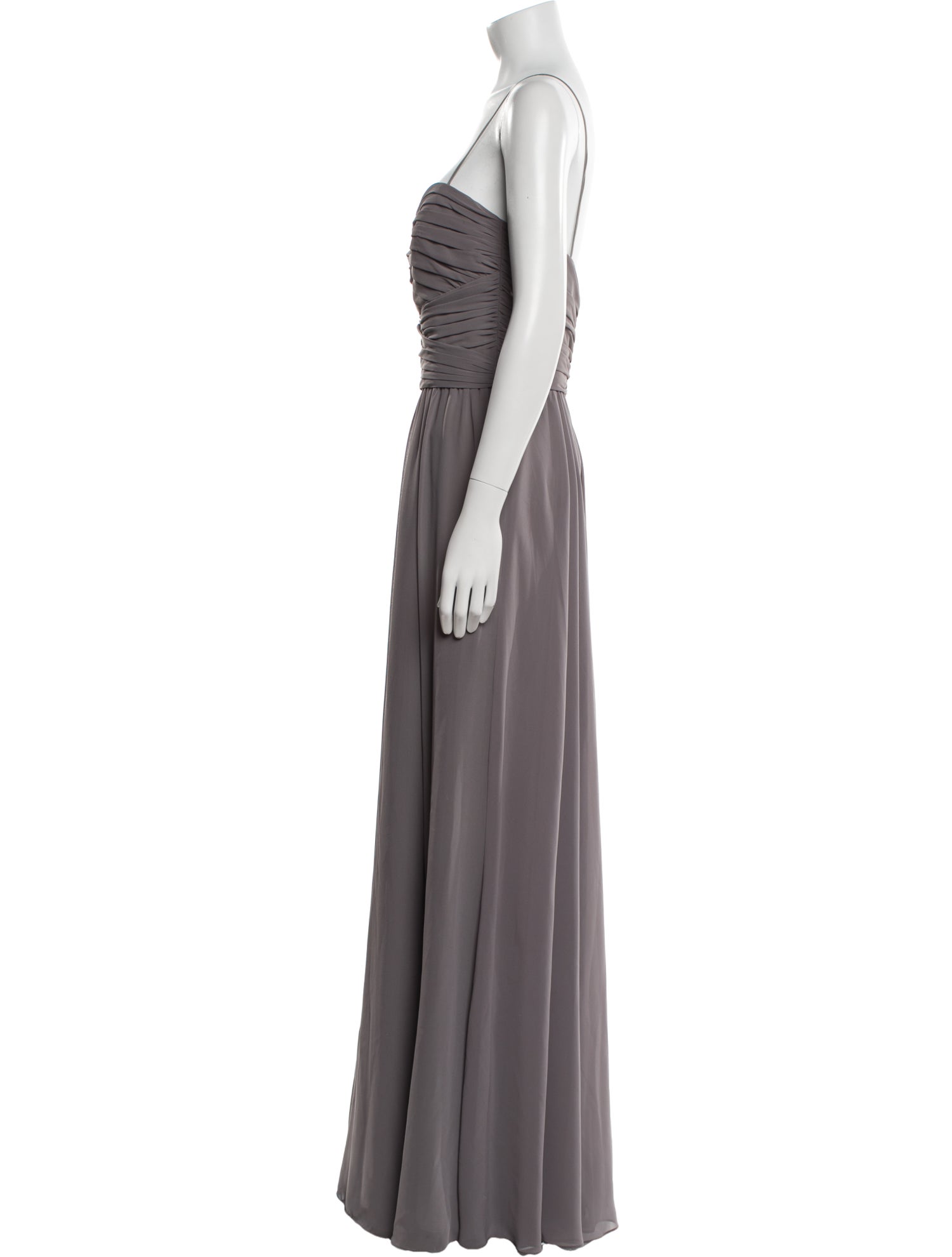 Amsale V-Neck Long Dress