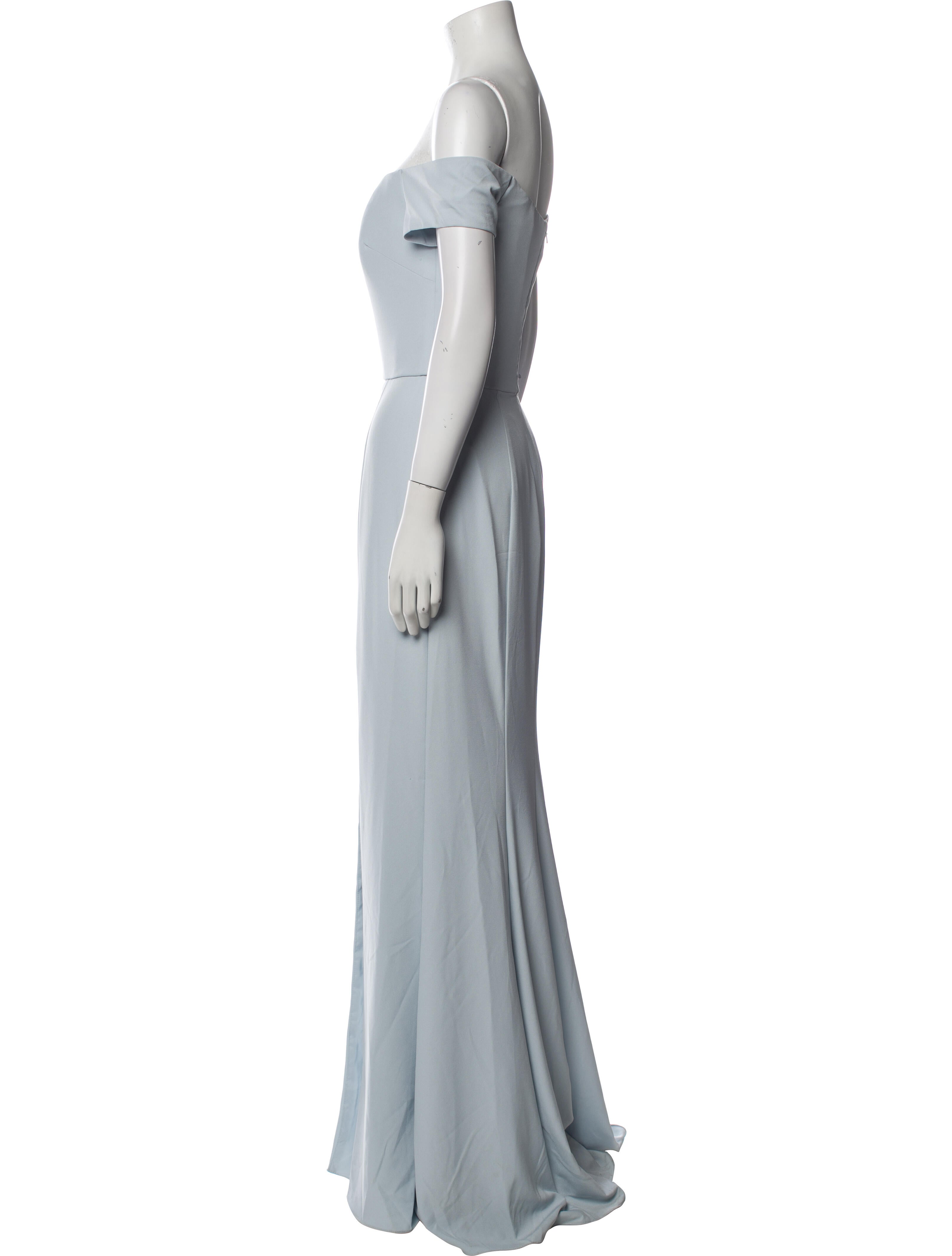 Amsale Off-The-Shoulder Long Dress