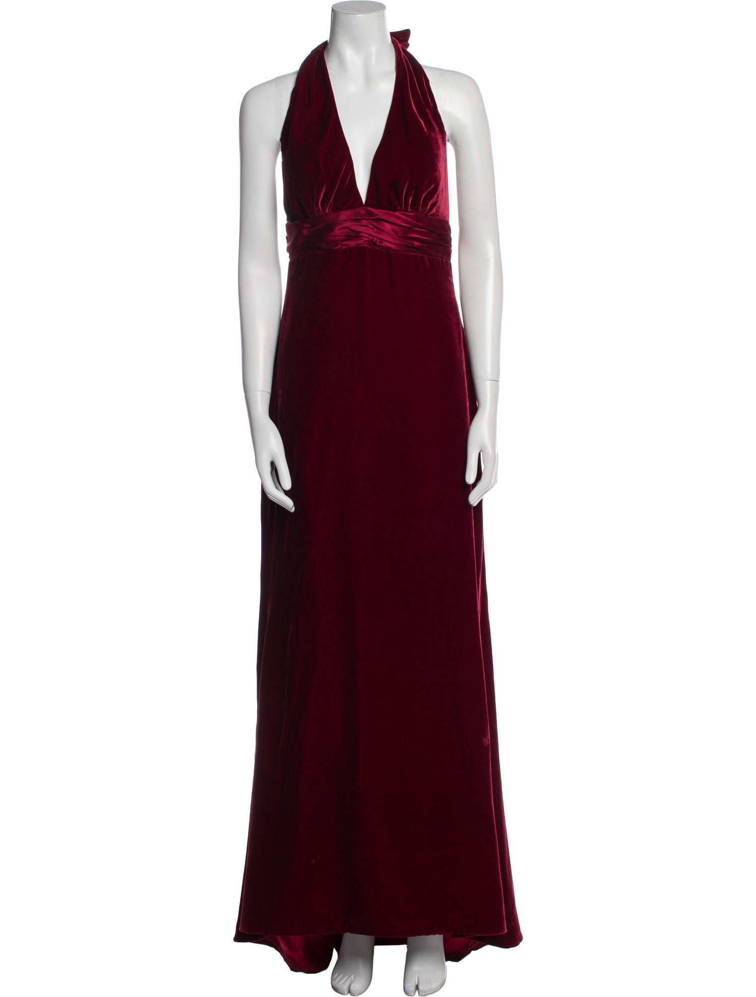 Amsale Halterneck Long Dress