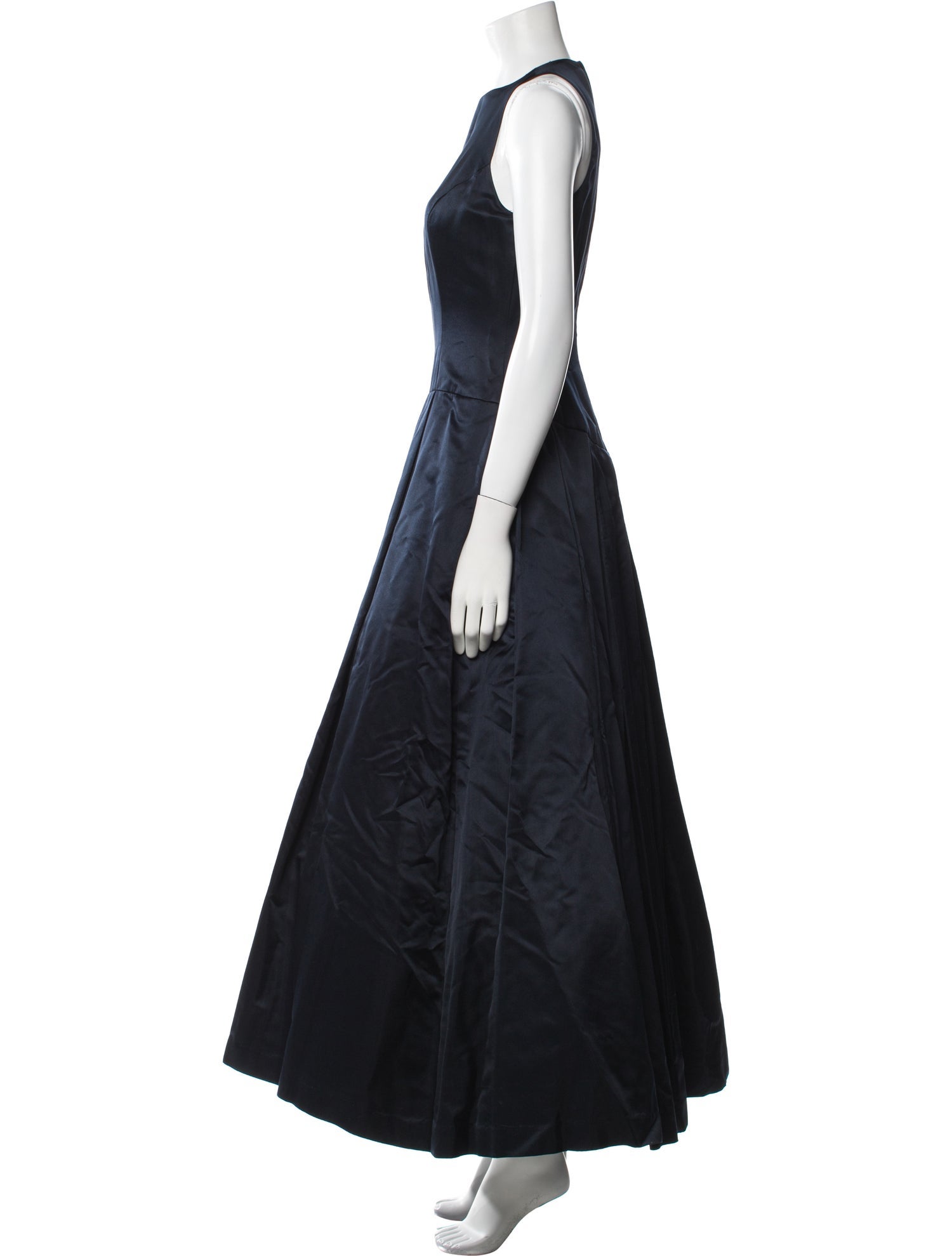 Amsale Crew Neck Long Dress