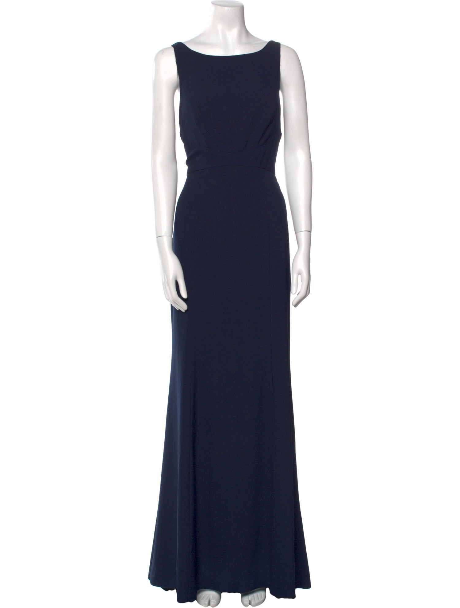 Amsale Bateau Neckline Long Dress