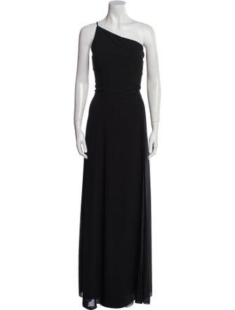 Amsale One-Shoulder Long Dress
