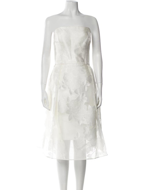 Amsale Strapless Knee-Length Dress