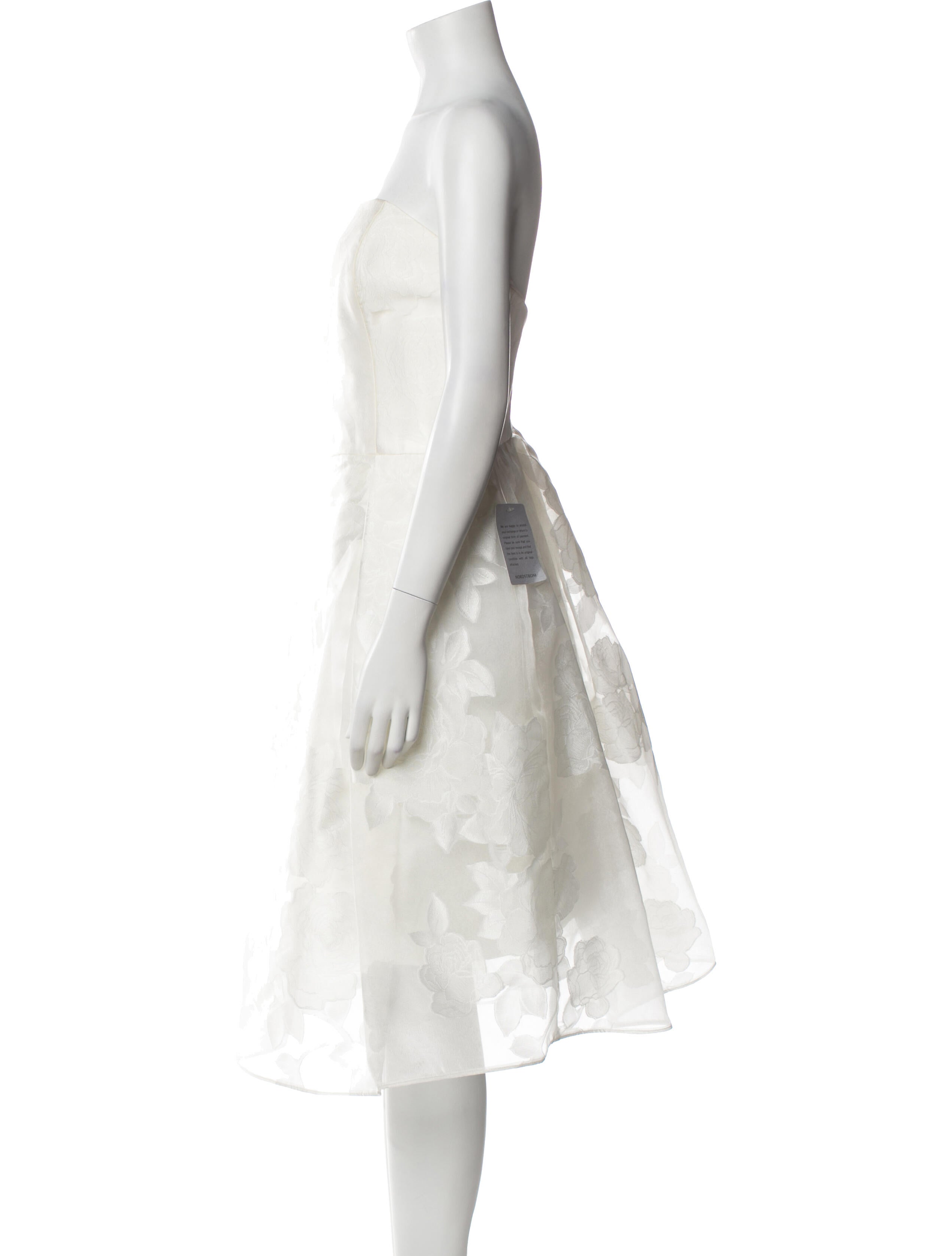 Amsale Strapless Knee-Length Dress