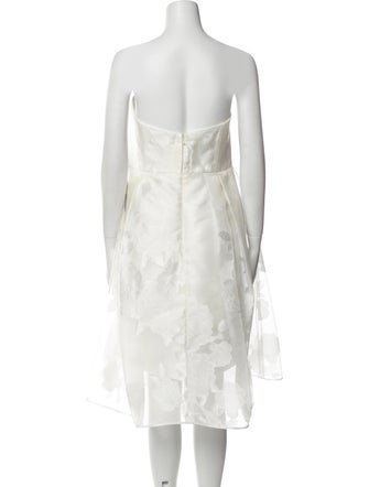 Amsale Strapless Knee-Length Dress