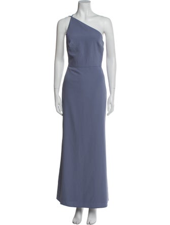 Amsale One-Shoulder Long Dress