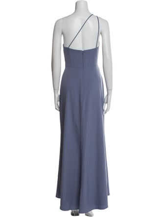 Amsale One-Shoulder Long Dress