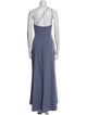 Amsale One-Shoulder Long Dress