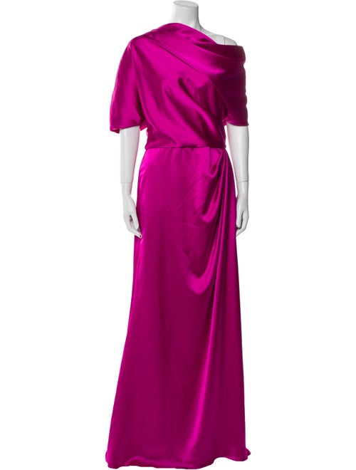 Amsale Cowl Neck Long Dress