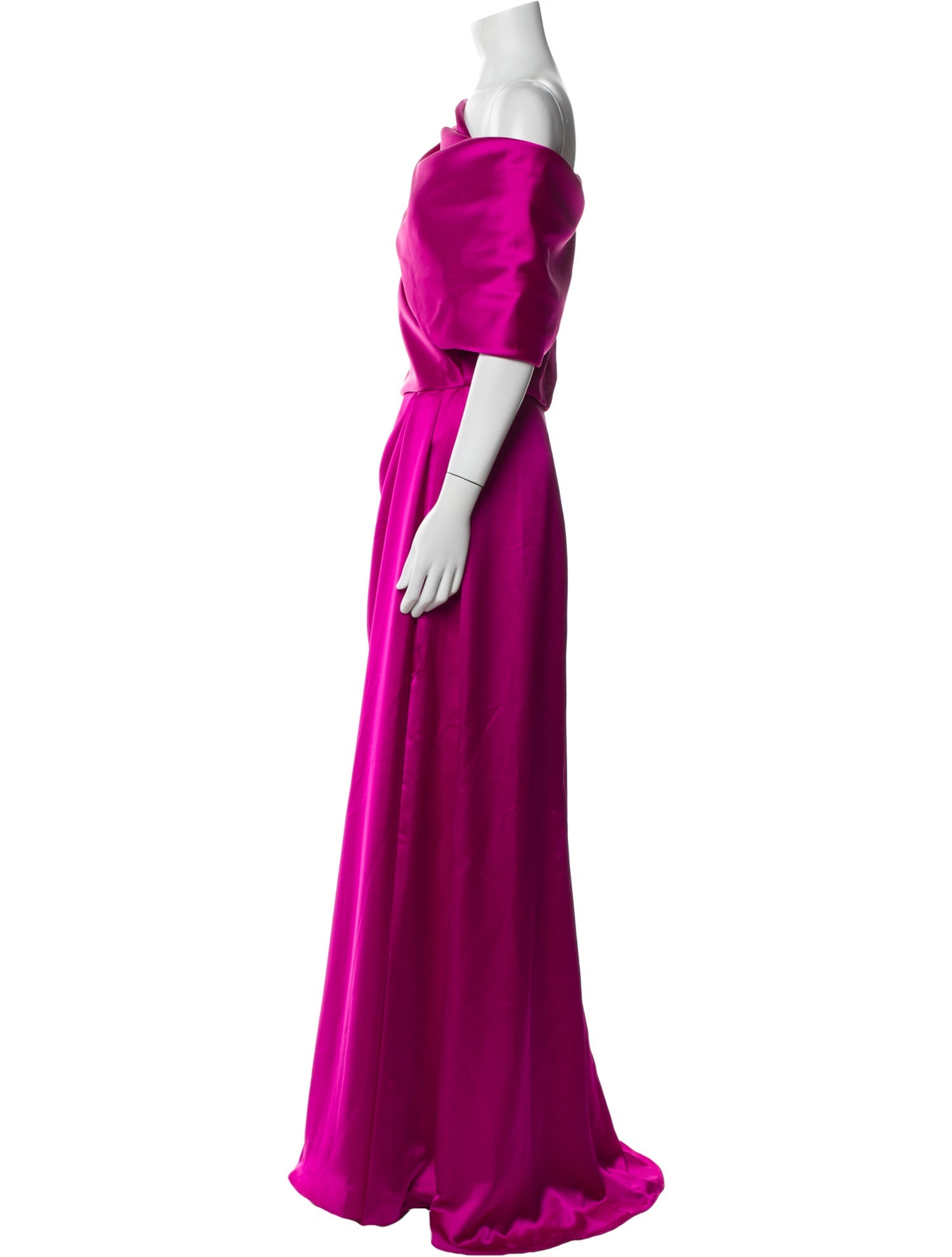 Amsale Cowl Neck Long Dress