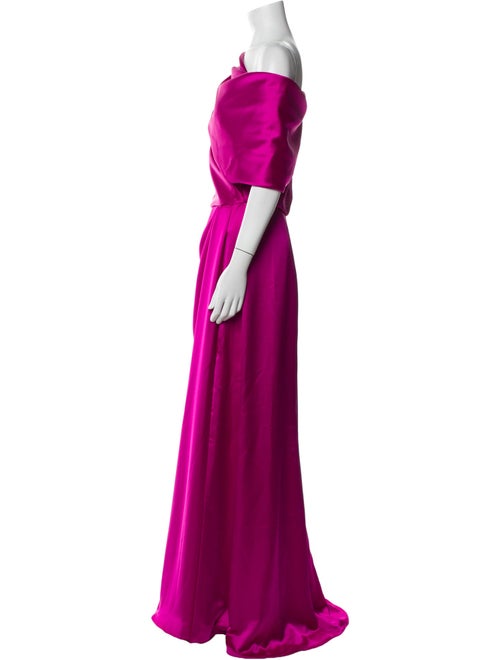 Amsale Cowl Neck Long Dress