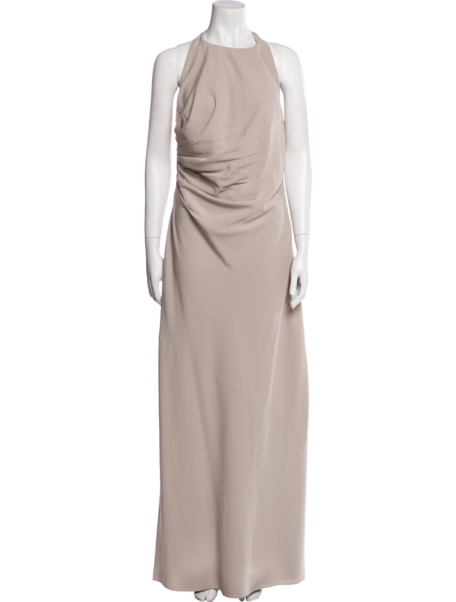 Amsale Crew Neck Long Dress