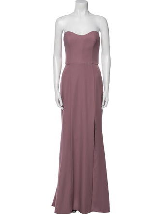 Amsale Strapless Long Dress