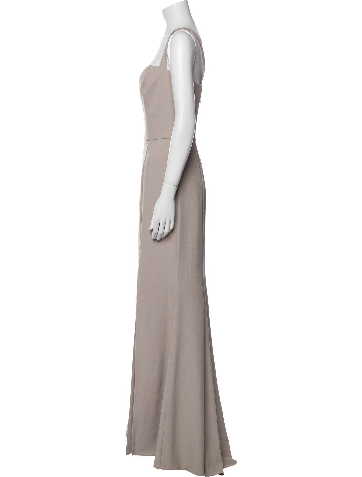 Amsale Square Neckline Long Dress