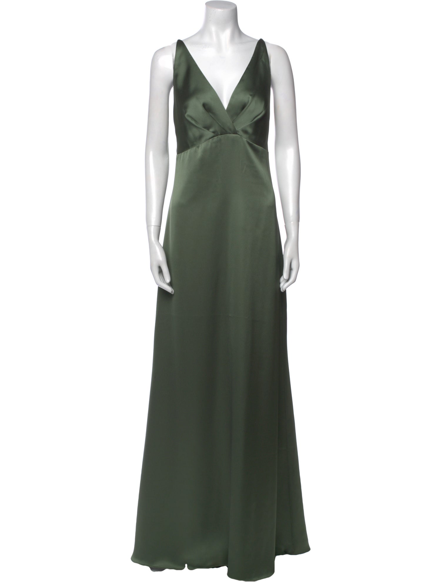 Amsale V-Neck Long Dress