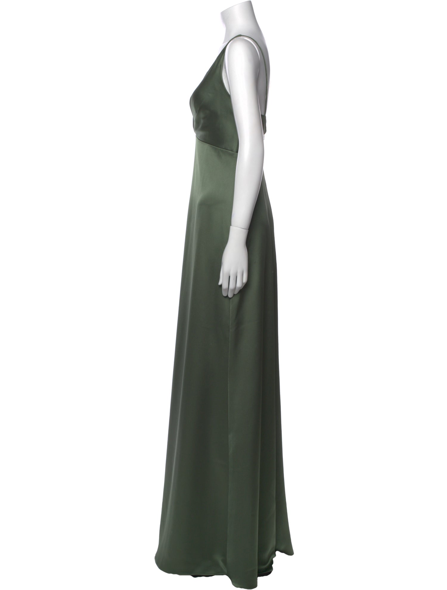 Amsale V-Neck Long Dress