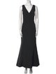 Amsale V-Neck Long Dress